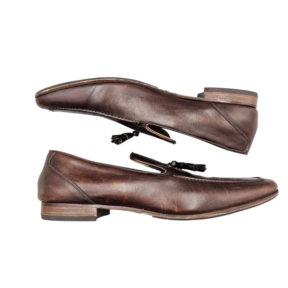 Florsheim Men's Size 44/10 EUC Royal Imperial Italy Brown Leather Tassel Loafers - Picture 6 of 8